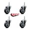 Service Caster 35 Inch Thermoplastic  Rubber Wheel Swivel 58 Inch Threaded Stem Caster Set Service Caster SCC-TS20S3514-TPRB-58212-4 - alternate 4